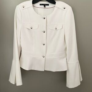 White House Black Market White Blazer